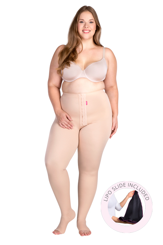 Post-Surgical Short Girdle with Side Zippers, Wide Straps