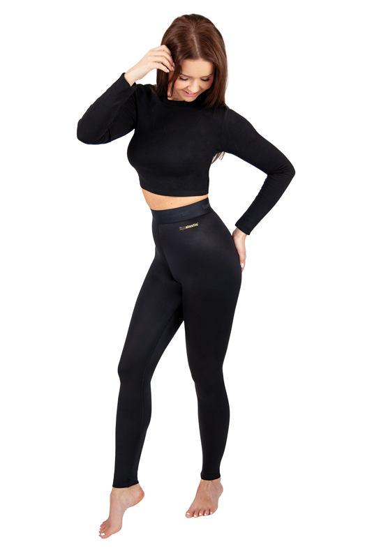 LipoActive black self-massaging leggings for women