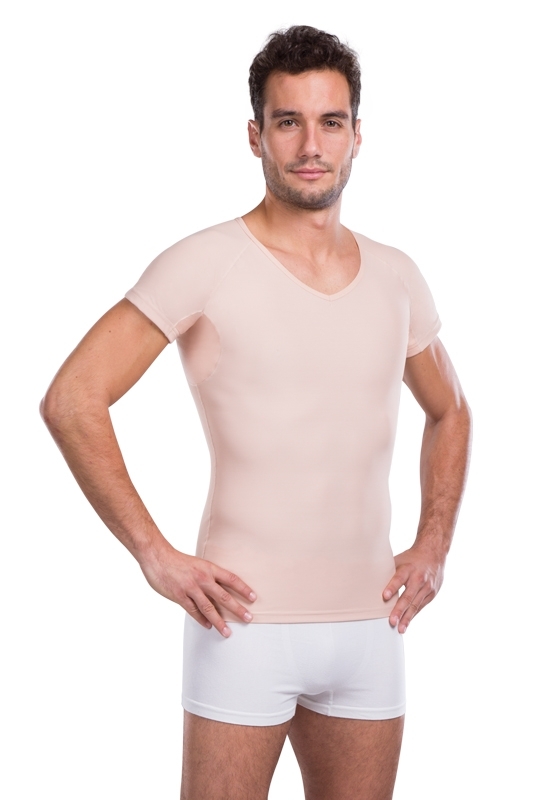 Mens slimming shapewear T-shirt  - lipoelasticshop.com