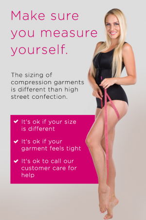Shapewear compression below knee TD leggings - lipoelasticshop.com