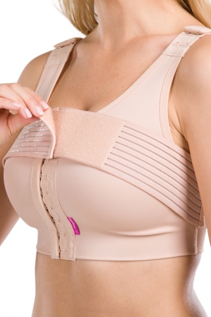 Post surgery compression bra with sewn binder PS ideal  - lipoelasticshop.com