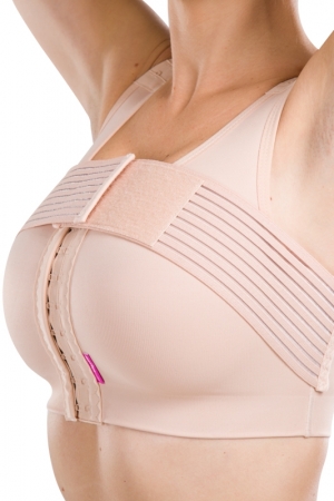 Post surgery compression bra with sewn binder PS ideal  - lipoelasticshop.com